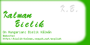 kalman bielik business card